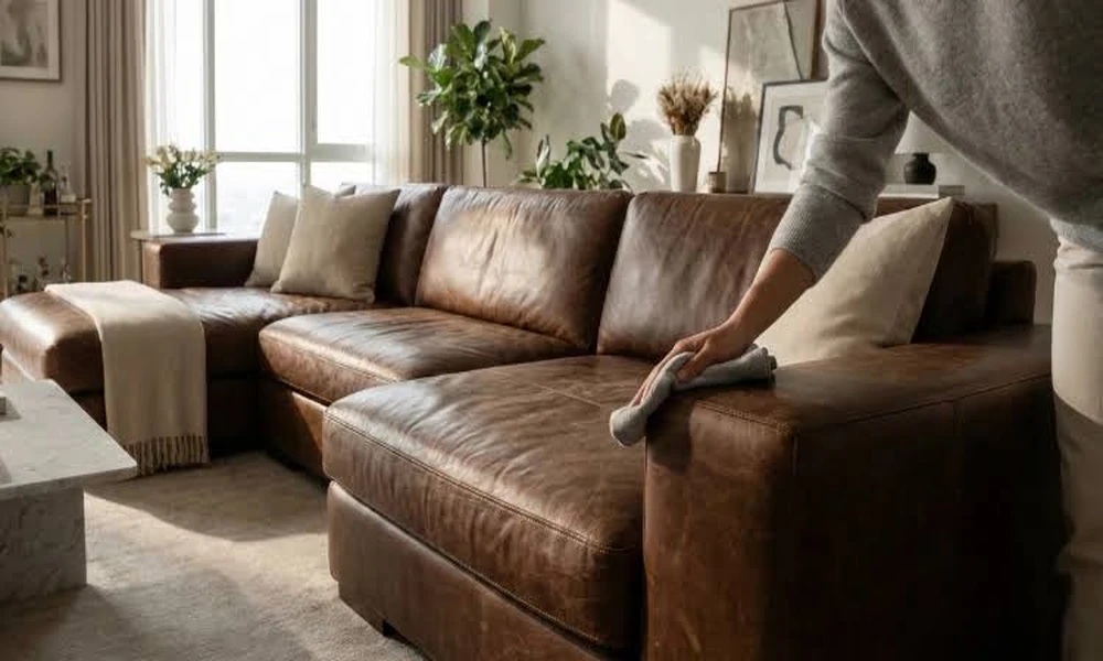 Why does leather furniture crack without regular care?