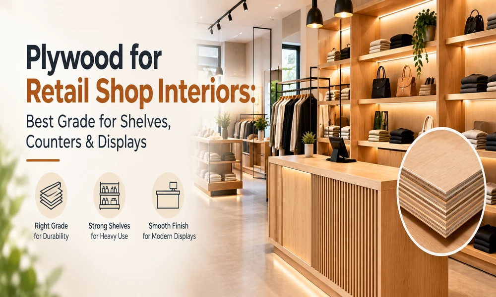 Plywood for Retail Shop Interiors: Best Grade for Shelves, Counters & Displays